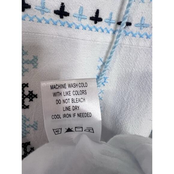 Tyler Boe Dress Size LG Bohemian White Embroidered - Picture 5 of 6